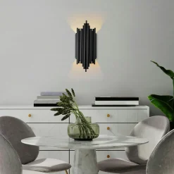 Appliques|SFAX Applique design noire, structure graphique en tubes