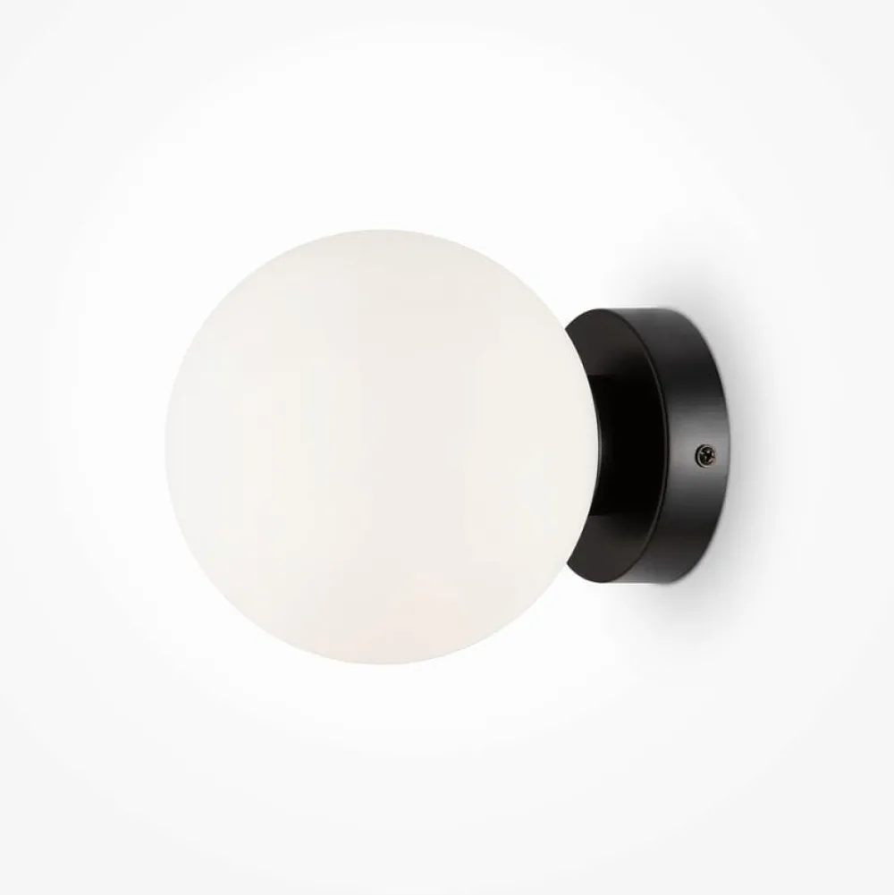 Appliques|DELTONA Applique globe en verre avec base or mat, 15 cm