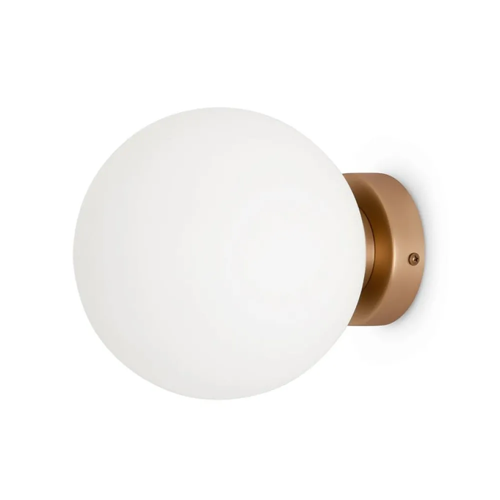 Appliques|DELTONA Applique globe verre dépoli - noir & blanc, 15 cm