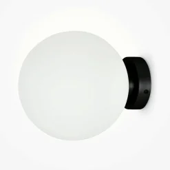 Appliques|DELTONA Applique globe verre dépoli - noir & blanc, 15 cm