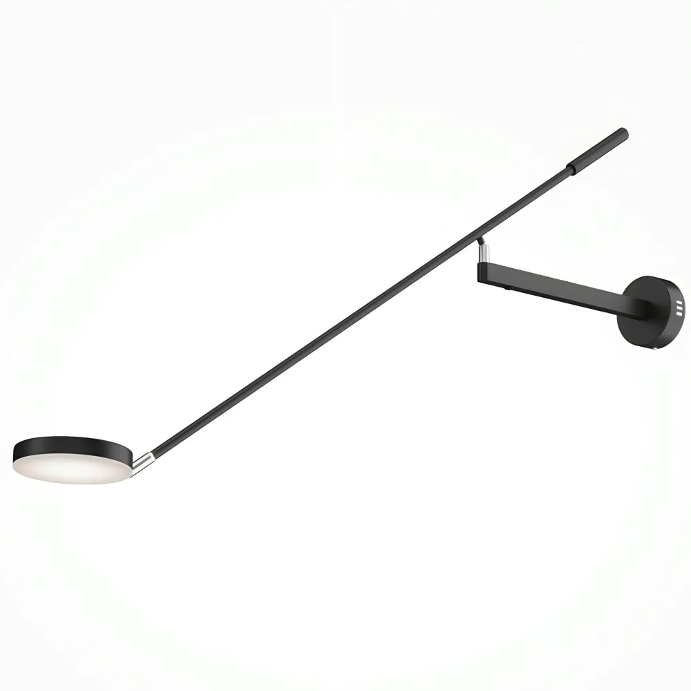 Appliques|OCALA Applique murale articulée LED – 1 lampe disque noire