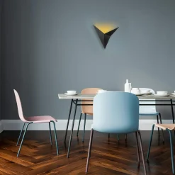 Appliques|SFAX Applique murale design dorée, origami triangulaire