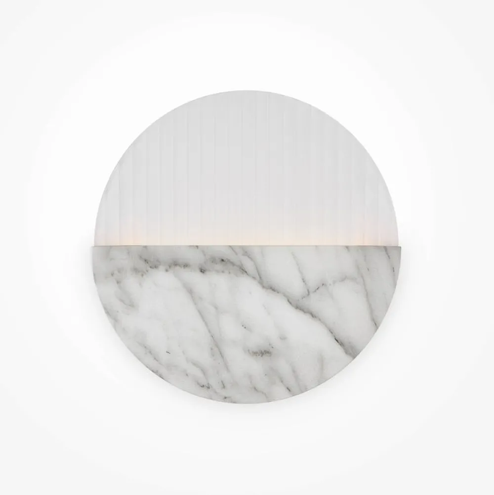 Appliques|LAUREL Applique murale moderne – disque marbre strié ⌀30 cm