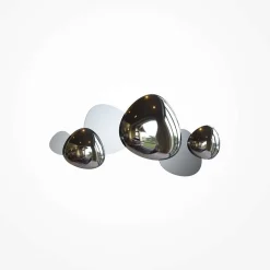 Appliques|ELY Applique murale moderne, galets dorés brillants et mats