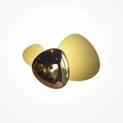 Appliques|ELY Applique murale moderne, galets dorés brillants et mats 27 cm