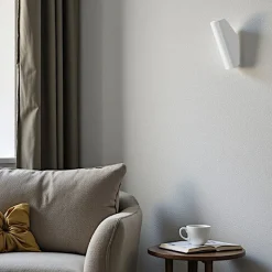 Appliques|MESA Applique murale noire – forme pliée, éclairage haut bas 