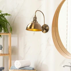 Appliques|SILE Applique murale vintage dorée, douille décorative