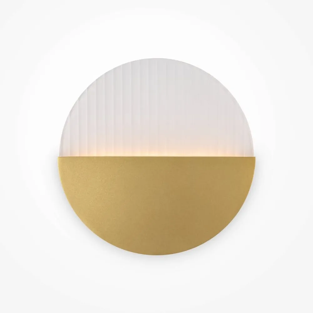 Appliques|LAUREL Applique murale moderne – disque doré strié ⌀30 cm