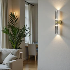 Appliques|SOLANA Applique rétro en verre ambré, forme sablier fin