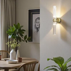 Appliques|SOLANA Applique rétro en verre gris fumé, sablier fin