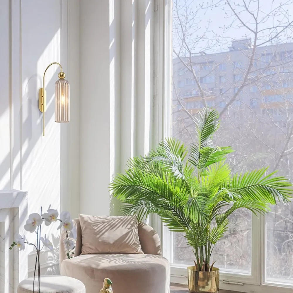 Appliques|SOLANA Applique rétro en verre gris fumé, forme arche