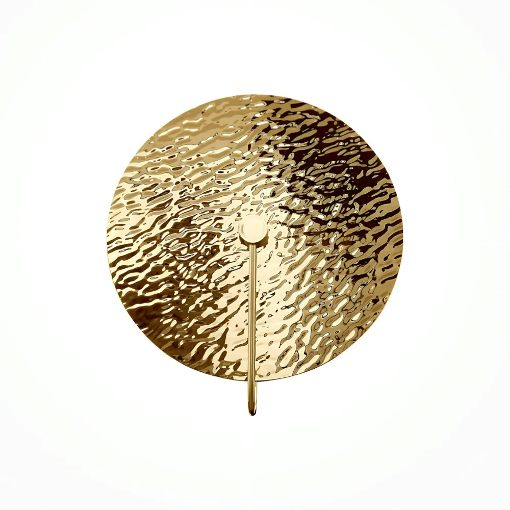 Appliques|CALERA Applique verre moderne – disque doré effet vague