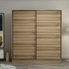 Armoires En Bois|Meubles De Chambre·Dressings|BYRON Armoire double penderie portes coulissantes, effet bois