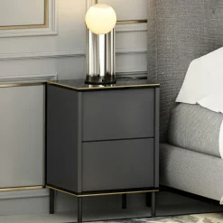 Armoires En Bois|Meubles De Chambre·Dressings|BYRON Armoire dressing chambre effet bois, 8 portes grises