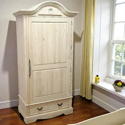 Armoires Vintage|Armoires En Bois|Tradition Armoire Hévéa 1 porte 100x55x200cm