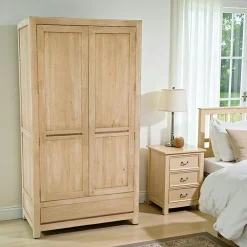 Armoires Vintage|Armoires En Bois|Olga Armoire moderne hévéa 105x195cm