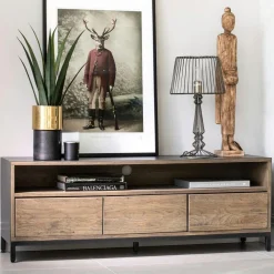 Armoires En Bois|QUEENSTOWN Armoire penderie bois recyclé brun