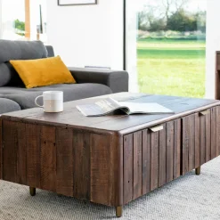 Armoires En Bois|QUEENSTOWN Armoire penderie bois recyclé brun