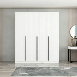 Armoires En Bois|Meubles De Chambre·Dressings|BYRON Armoire penderie design, 2 portes vitrées H210 cm