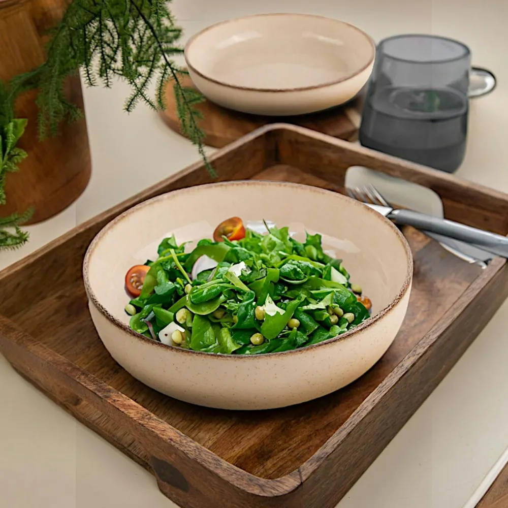 Arts De La Table·Vaisselle| Assiette creuse poke bowl vert antique (lot de 2) ELDA
