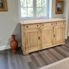 Buffets En Bois|Buffets En Bois|Tradition Bahut 3 portes hévéa 154x44x95cm