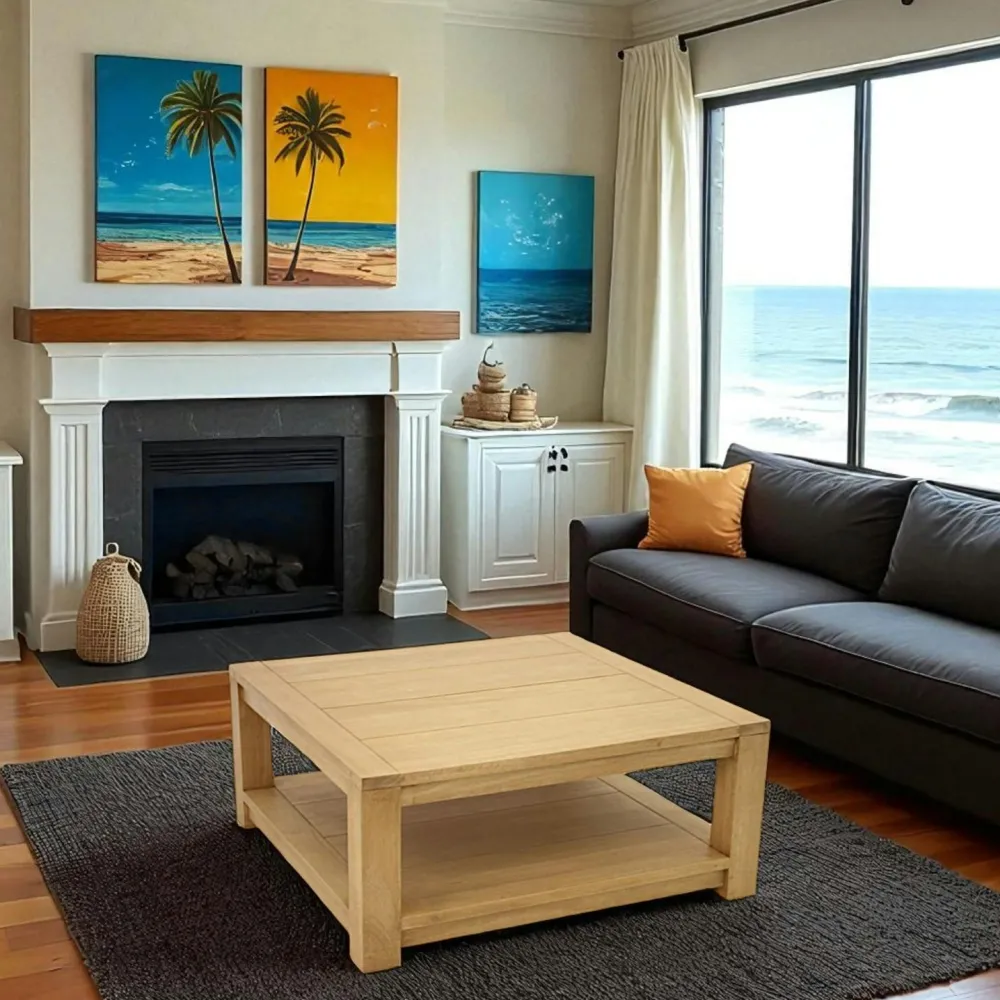 Buffets Contemporains|Buffets Contemporains|Attan Bahut bas moderne hévéa 100x90cm