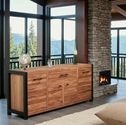 Buffets Contemporains|Buffets Contemporains|FERSCOTT 2 Bahut en chêne huilé 2 portes