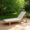 Transats / Bains De Soleil|TALIFA Bain de soleil en bois avec coussin