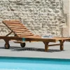 Transats / Bains De Soleil|MACAO Bain de soleil transat jardin en teck huilé 205cm