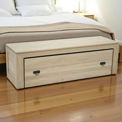 Rangements Déco·Malles|Coffres En Bois|Helena Banc coffre de rangement hévéa 134cm