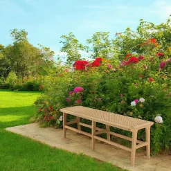 Bancs De Jardin|SUMMER Banc de jardin assise tressée et teck 151 cm
