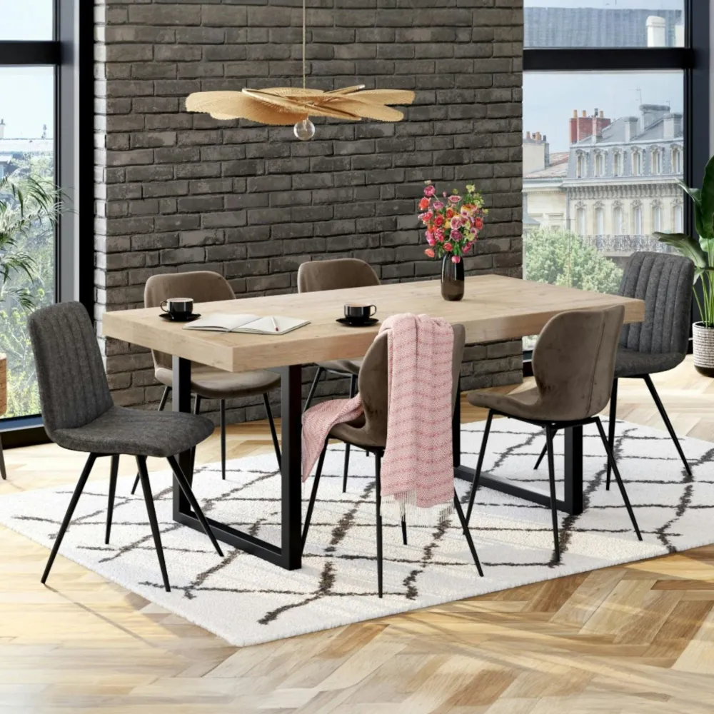 Bancs Industriels|AUCKLAND Banc de table en bois recyclé 155 cm