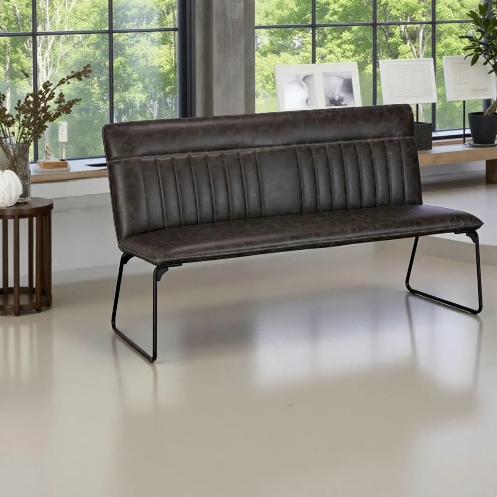 Univers Déco·Loft Industriel|OKA Banc de table industriel camel