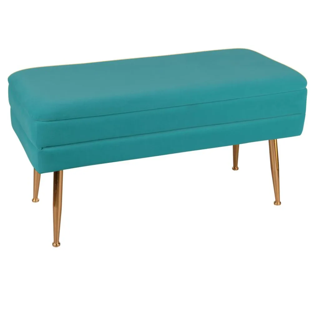 Banquettes Et Loveuses|TIM Banquette 2 places tissu rose pieds dorés