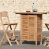 Tables Hautes De Jardin|SUMMER Bar de jardin en Teck brut massif 120cm