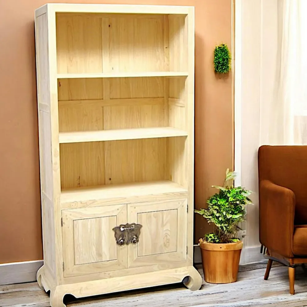 Bibliothèques En Bois|Bibliothèques En Bois|Maori Bibliothèque 3 étages hévéa 100x50x190cm