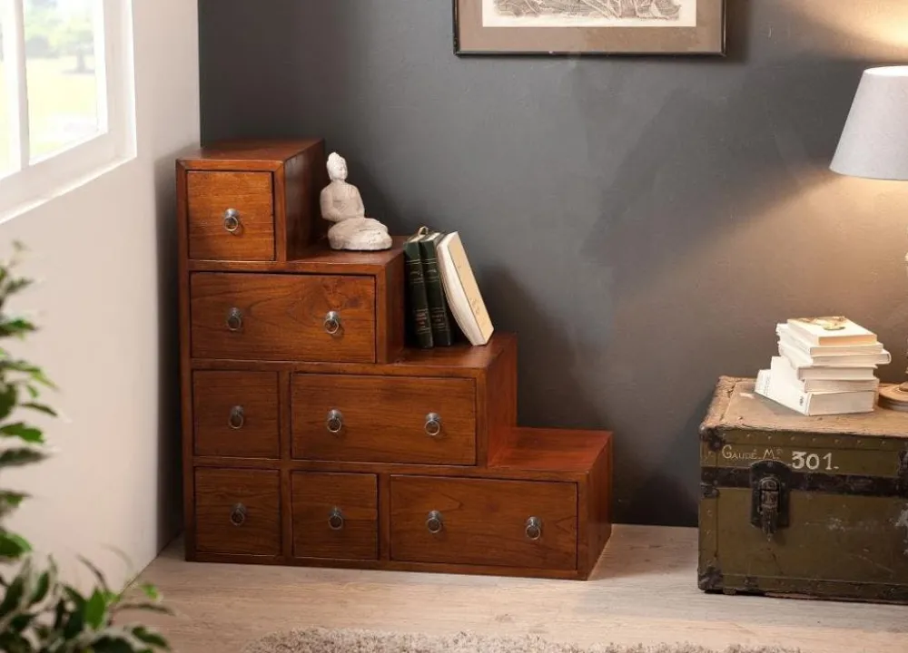 Bibliothèques En Bois|Bibliothèques En Bois|Lola Bibliothèque Acajou verni 98x180cm