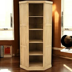 Bibliothèques En Bois|Bibliothèques En Bois|Tradition Bibliothèque angle hévéa massif 200cm