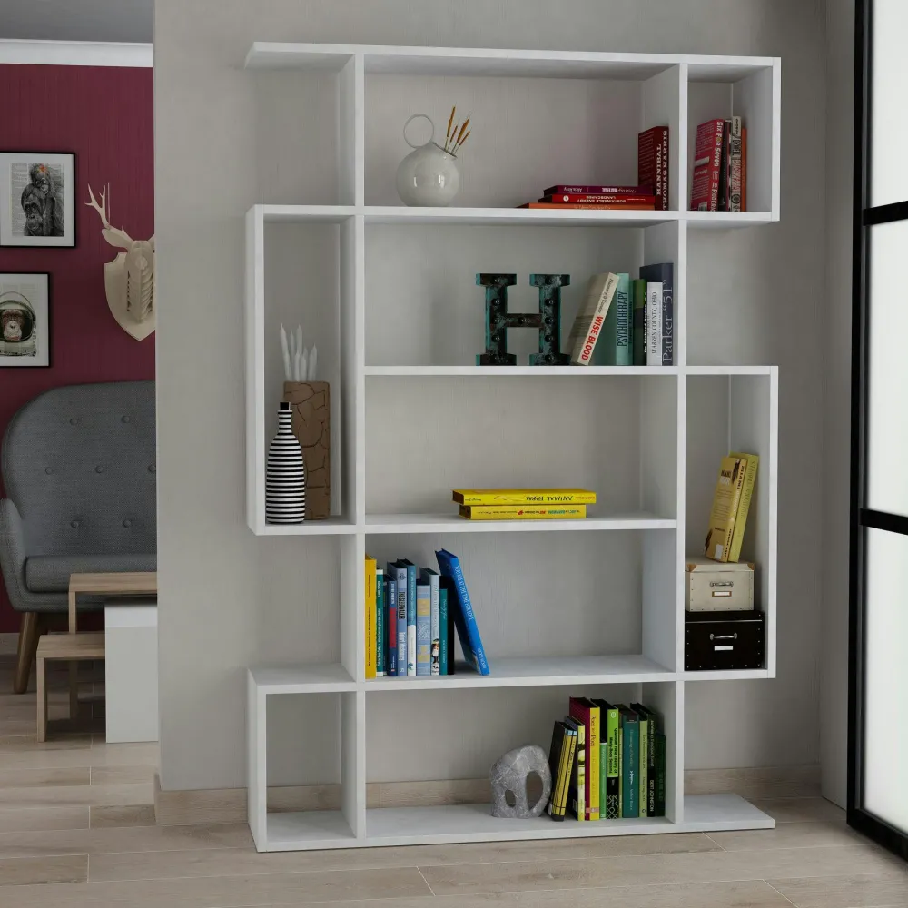 Bibliothèques En Bois|Bibliothèques En Bois|MARFA Bibliothèque blanche labyrinthe - style design