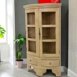 Bibliothèques En Bois|Bibliothèques En Bois|Tradition Bibliothèque d'angle 2 portes hévéa 75x125cm