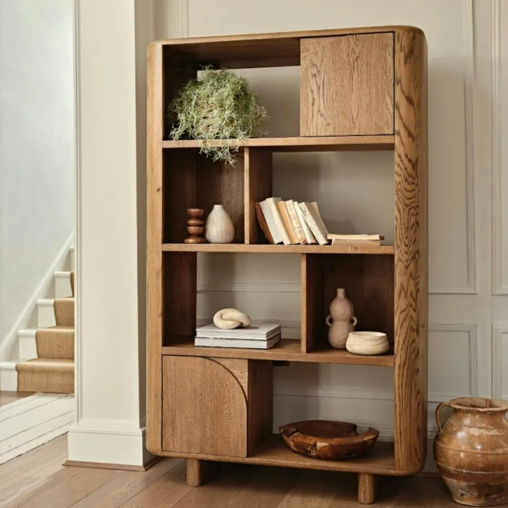 Bibliothèques En Bois|Bibliothèques En Bois|KYOTO Bibliothèque murale contemporaine en chêne