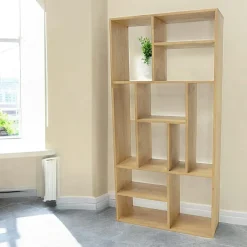 Bibliothèques En Bois|Bibliothèques En Bois|Baltic Bibliothèque ouverte Hévéa 8 niches déstructurées 90x30x90cm