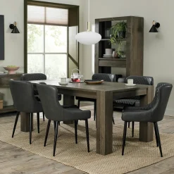 Vaisseliers En Chêne|Vaisseliers En Chêne|ALLEN Bibliothèque étagère en bois de chêne fumé