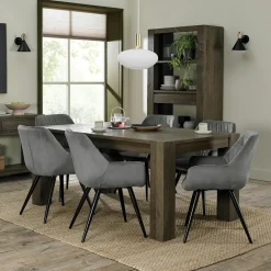 Vaisseliers En Chêne|Vaisseliers En Chêne|ALLEN Bibliothèque étagère en bois de chêne fumé