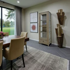 Vaisseliers Contemporains|Vaisseliers Contemporains|Helena Bibliothèque vitrée Hévéa 1 porte, 1 tiroir, 60x38x170cm