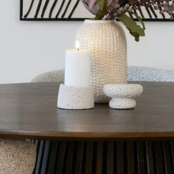 Objets Décoration·Lanternes / Photophores| Bougeoir déco en ciment (lot de 2) - gris, formes coupelles basses