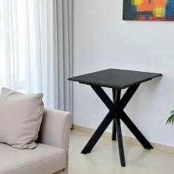 Univers Déco·Design Contemporain|OTTAWA Bout de canapé design en céramique noire marbrée