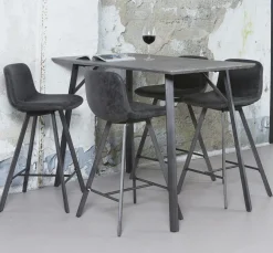 Univers Déco·Design Contemporain|OTTAWA Bout de canapé design en céramique noire marbrée