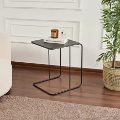 Bouts De Canapé En Métal|SFAX Bout de canapé design métal doré – plateau carré moderne