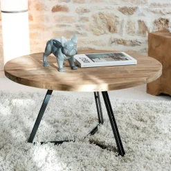 Bouts De Canapé En Métal|Bouts De Canapé En Bois|Atelier Bout de canapé en bois et verre